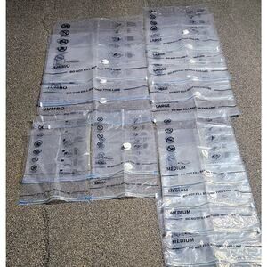19 Vacuum Sealed Storage Travel Bags Space Saver Jumbo Large Medium Small